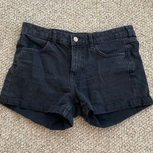 Black denim shorts H&M size 8
